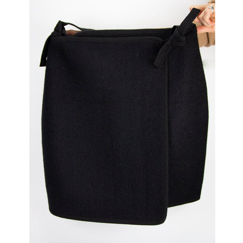 ESP - Clean Wrap Skirt Tweed Sort - Norway Designs