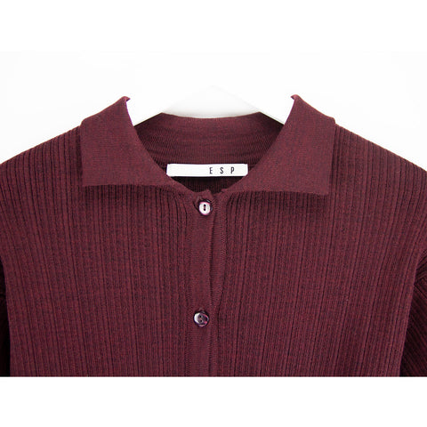 ESP Frequency Knit Shirt Burgundy