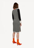 Oleana Cheeky Jacquard Kjole Sort/Orange - Norway Designs