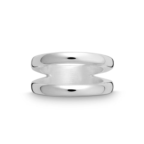 Quinn - Smooth Lane Ring Sølv - Norway Designs