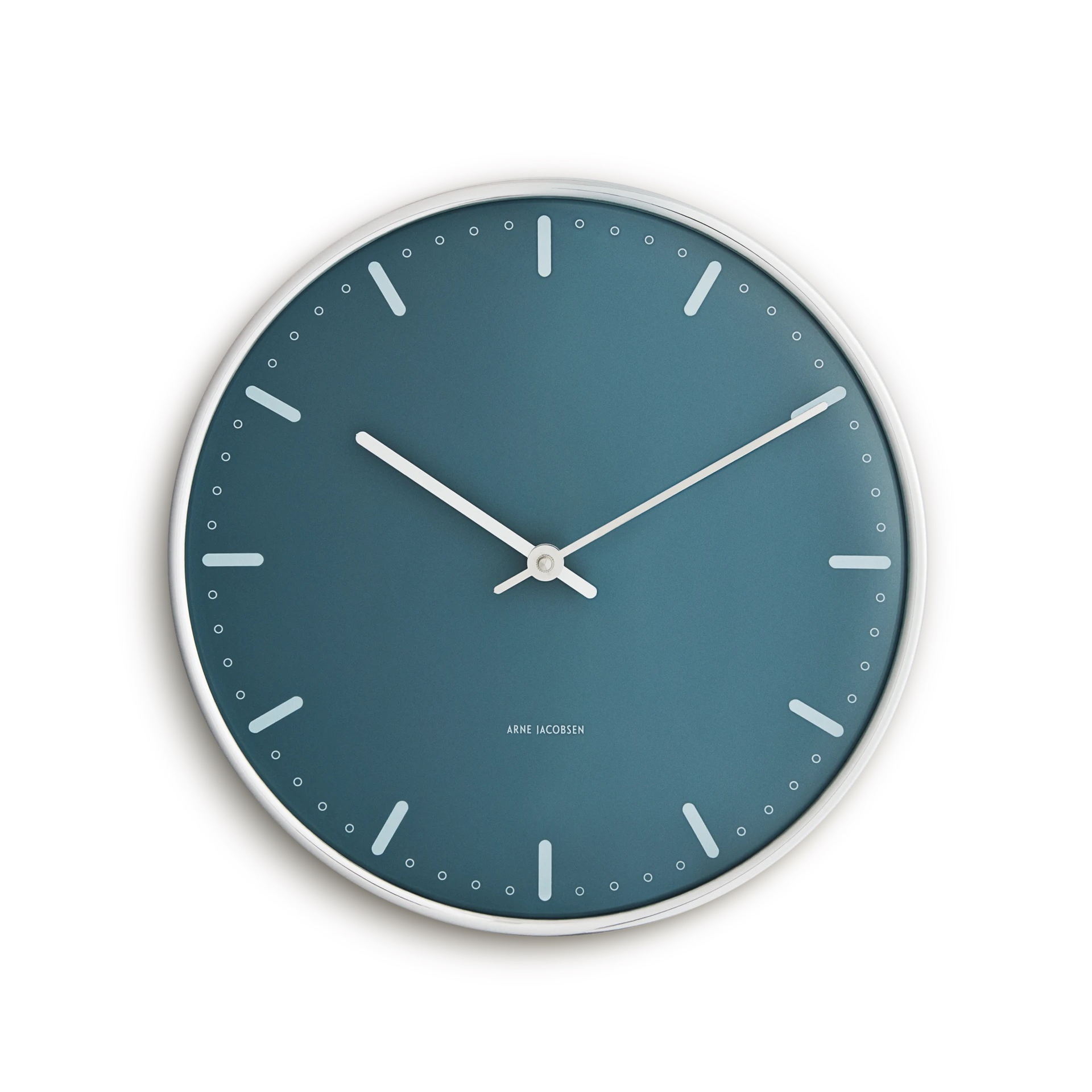 Arne Jacobsen City Hall Wall Clock 29cm Blue – Norway Designs
