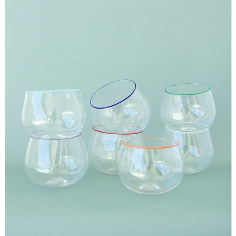 Klart Glass Farris Drikkeglass Blå - Norway Designs 