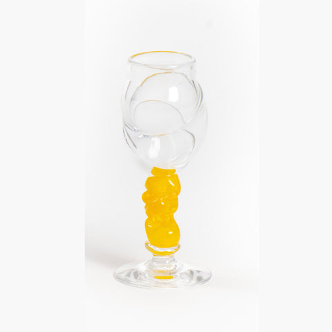 Heidi Kristiansen - Bubbeldance Schnapps Glass Gul - Norway Designs
