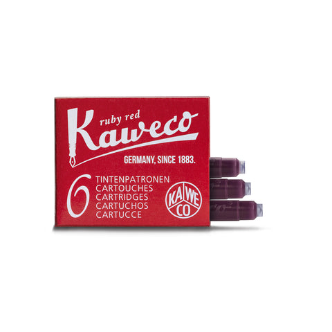 Kaweco - Blekkpatroner 6stk Ruby Red - Norway Designs