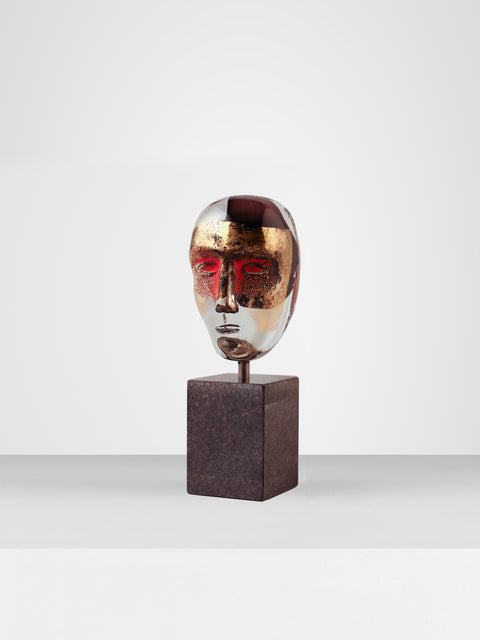 Kosta Boda Glass Skulptur Brains Hefaistos Gull/Sort - Norway Designs