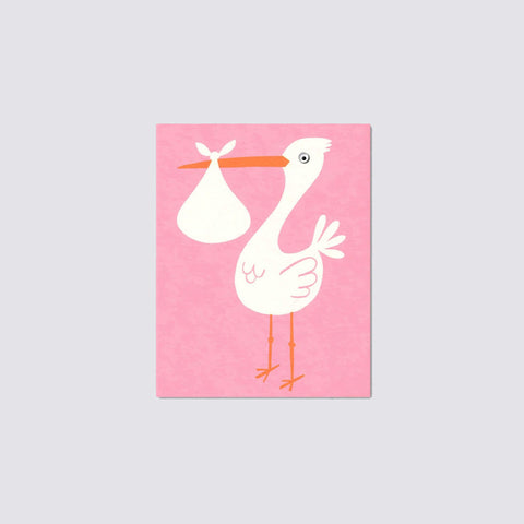 Lisa Jones Studio - Stork Pink Minikort - Norway Designs