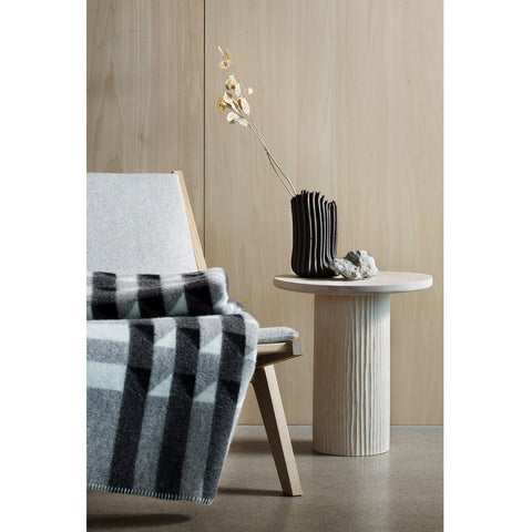 Røros Tweed Kvam Pledd Greyscale Throw  - Norway Designs 