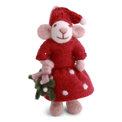 Gry&Sif - Julepynt Mus med Misteltein - Liten - Norway Designs