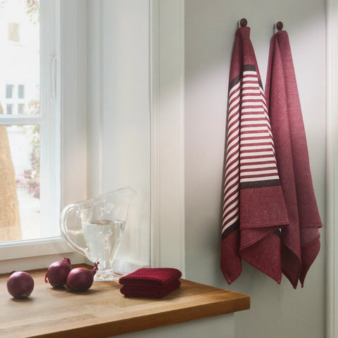 Georg Jensen Damask-3PLY Kjøkkenklut 2pk 27x27cm Carmine Red-Norway Designs