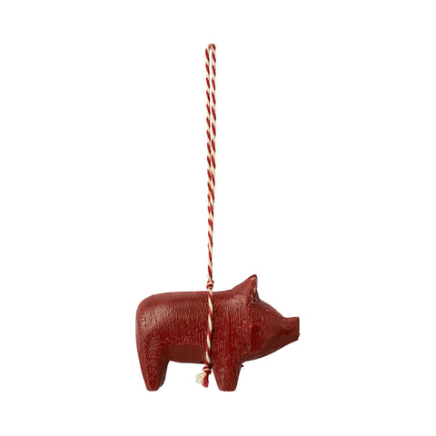 Christmas tree ornament Wooden Pig