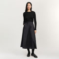 Aiayu Bea Skirt Silk i Black Navy
