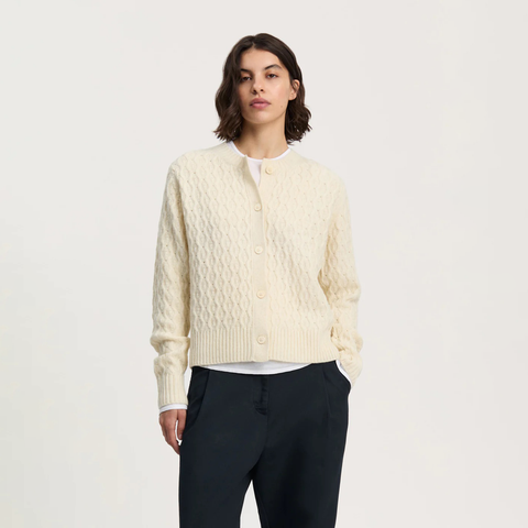 Aiayu-Dipti Cardigan Pure Ecru-Norway Designs