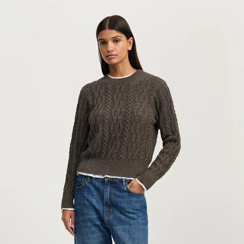 Aiayu-Orenda Sweater llama Smokey Brown-Norway Designs