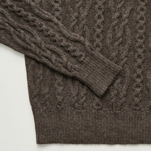 Aiayu-Orenda Sweater llama Smokey Brown-Norway Designs
