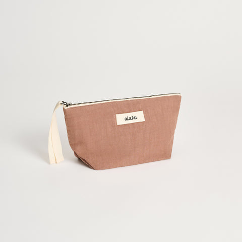 Toalettmappe Lin Mini i fargen Desert Blush fra Aiayu