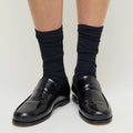 Aiayu-Wool Rib Socks Navy-Norway Designs