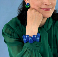 Angélica León - Gota Armbånd Electric Blue - Norway Designs