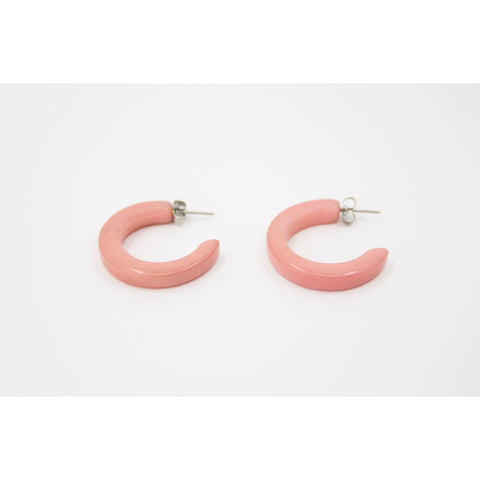 Half Moon Earrings Pink