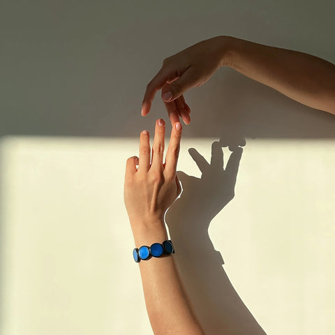 Angelica Leon-Eclipse Armbånd Blå-Norway Designs