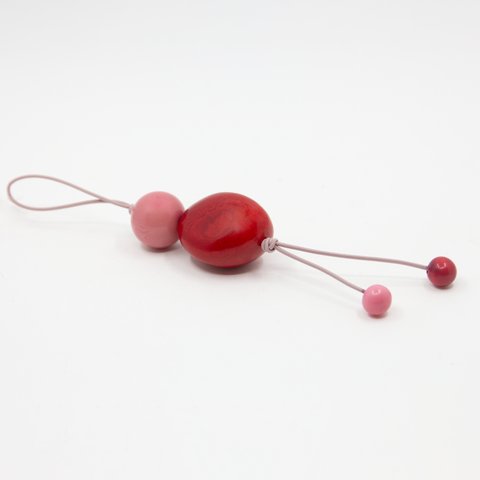 Angelica Leon-Nøkkelring Rød/Rosa-Norway Designs