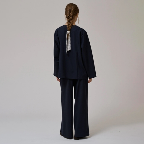 Hazy Rette Bukser i dark navy fra Anne-MI