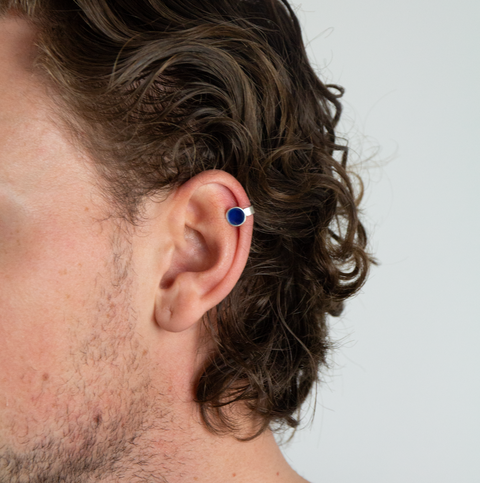 Anne Léger-Ear Cuff Enkel Sølv/Emalje-Norway Designs