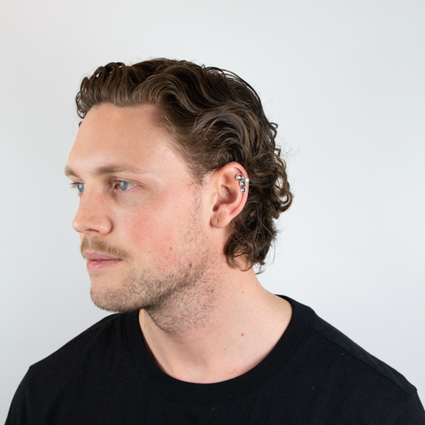 Anne Léger-Ear Cuff Trippel Oksidert Sølv-Norway Designs