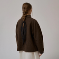 Thyme Kort Jakke Ull i brun merino ull fra Anne Mi