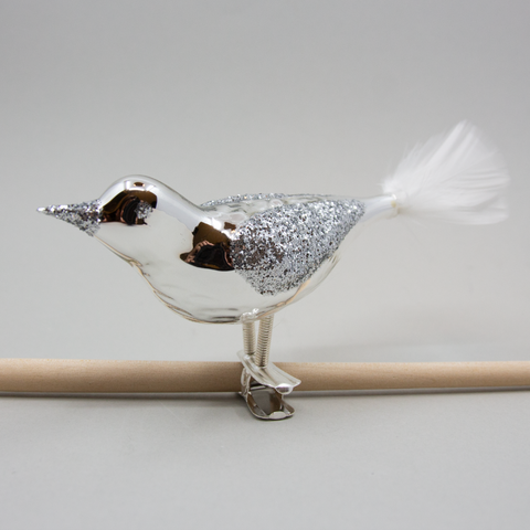Anva - Julefugl m/Klips Sølv - Norway Designs