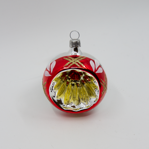 Anva-Julekule Sølv/Rød/Gull-Norway Designs