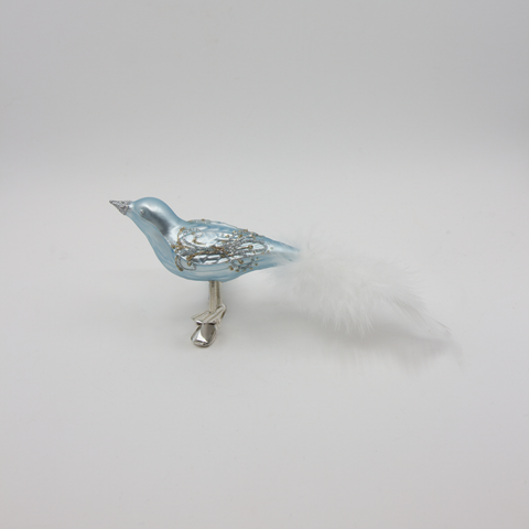 Anva-Julepynt Fugl m/Klips Lyseblå-Norway Designs
