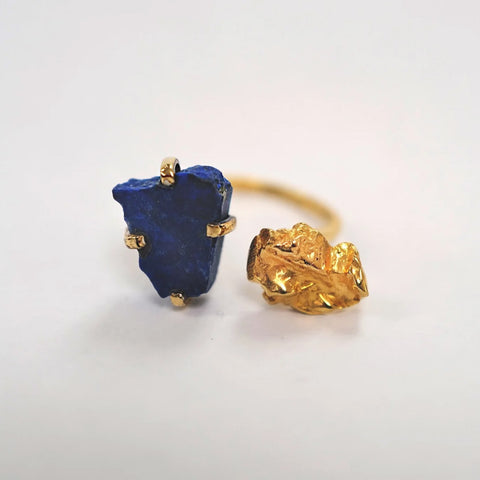 Bjørg - The Wild Flower Ring Lapis Lazuli - Norway Designs