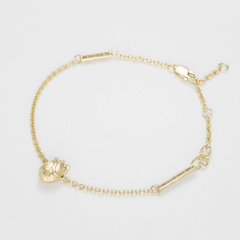 Bjørg Jewellery-Anatomic Heart Armbånd Forgylt-Norway Designs