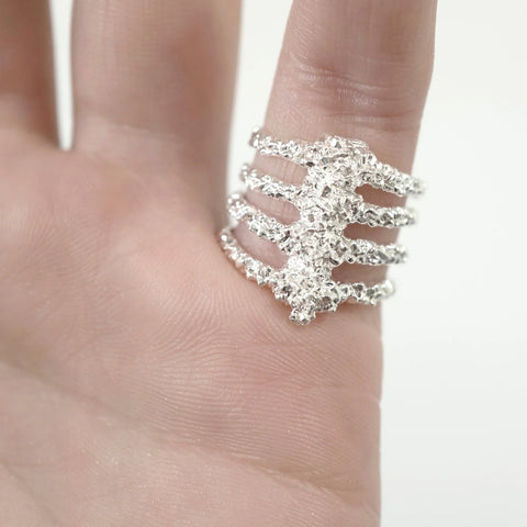 Bjørg Jewellery - Crystalline Spine Ring Sølv - Norway Designs
