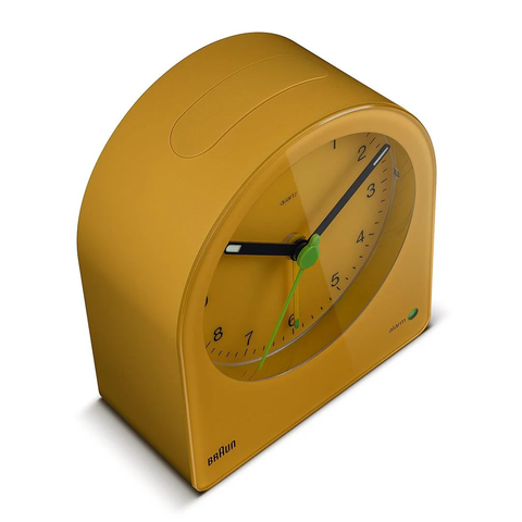 Vekkerklokke Analog Buet i Gul fra Braun