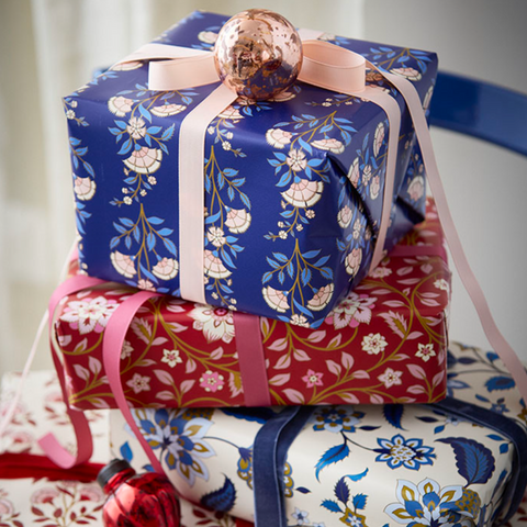 Bungalow - Gavepapir Calla 10m Indigo - Norway Designs