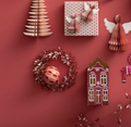 Bungalow-Julekrans Lira Cerise Ø18cm-Norway Designs