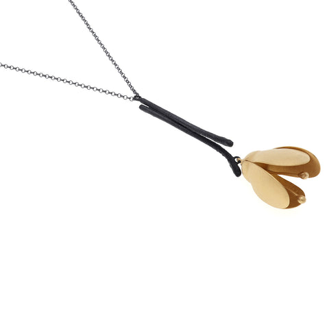 Deco Echo - Snowdrop Halssmykke Forgylt/Oksidert Sølv - Norway Designs