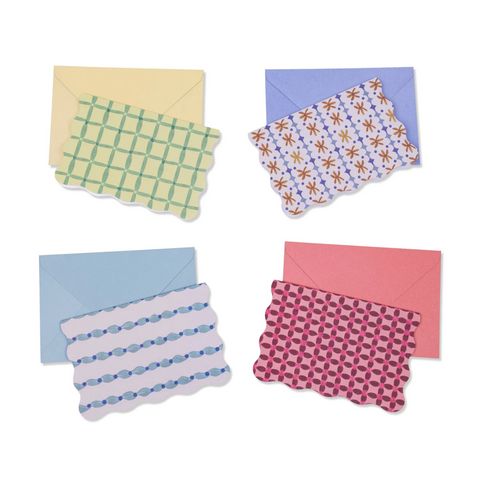 Designworks-Doble kort m/konvolutter 16stk Assortert Tulip-Norway Designs