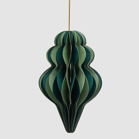 EDG - Papirornament Fuso Origami 15cm Grønn - Norway Designs