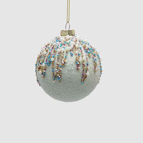 EDG - Julekule Perline 8cm Rosa - Norway Designs