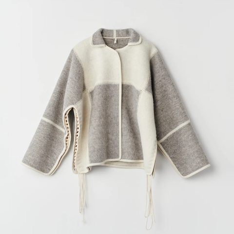Pledd Jacket Greyscale fra ESP Oslo