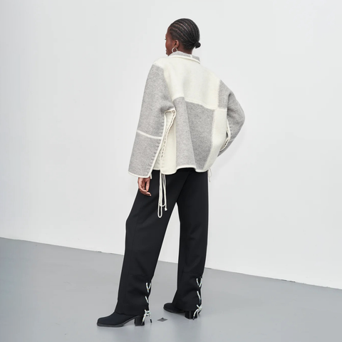 Pledd Jacket Greyscale fra ESP Oslo