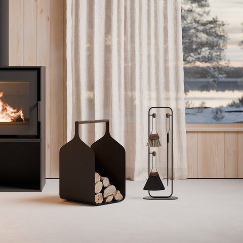 Eldvarm-Fumi Vedholder Noir-Norway Designs
