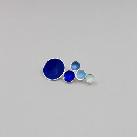 Embla-Boble Nål 5 Bobler Blå-Norway Designs