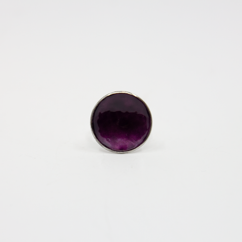 Boble ring stor i fargen aubergine fra embla