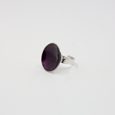 Boble ring stor i fargen aubergine fra embla