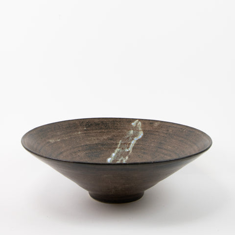 Noor Keramikk- Stengods fat penselglasur brun/hvit-Norway Designs