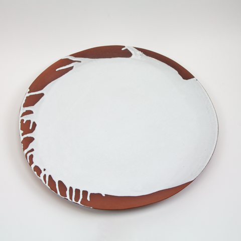 Ragnhild Wik-Fat Terracotta Hvit Glasur 20cm-NorwayDesigns