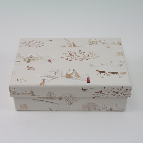 Gaveeske Snowy Village Liten fra Penny Kennedy